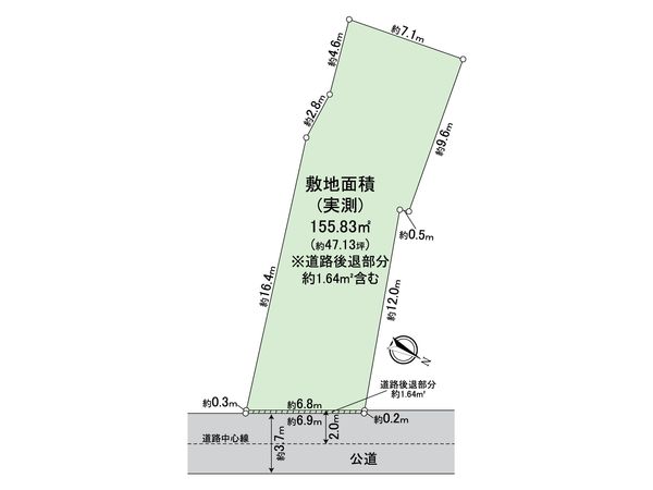 墨田区向島5丁目土地(古家有) 区画図 墨田区向島5丁目土地(古家有) 区画図