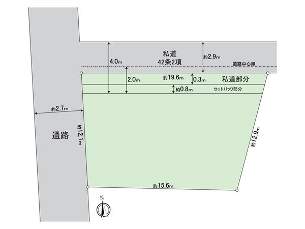 荒川区荒川3丁目 借地 区画図 区画図