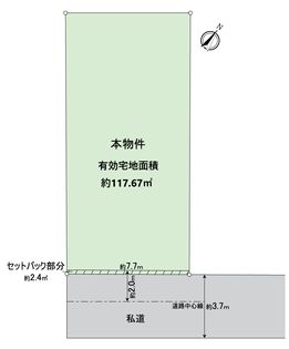 江戸川区小松川4丁目土地 区画図