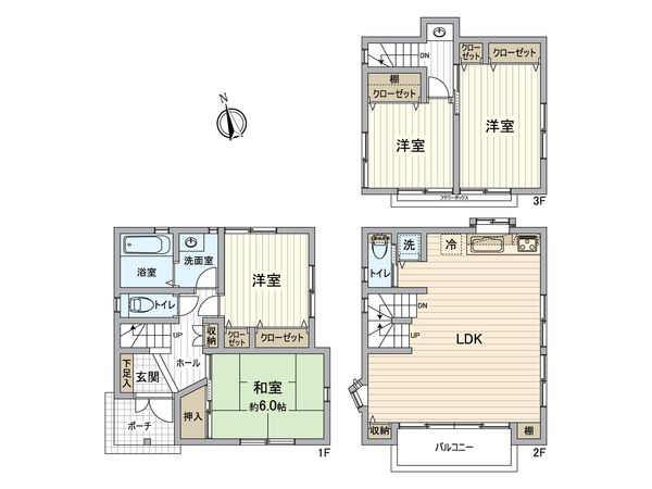 墨田区立花4丁目 戸建 間取図(平面図) 間取図(平面図)