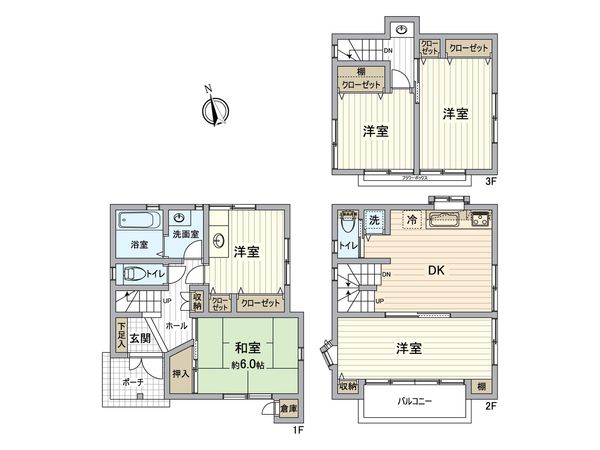 墨田区立花4丁目 戸建 間取図(平面図) 墨田区立花4丁目 戸建 間取図(平面図)