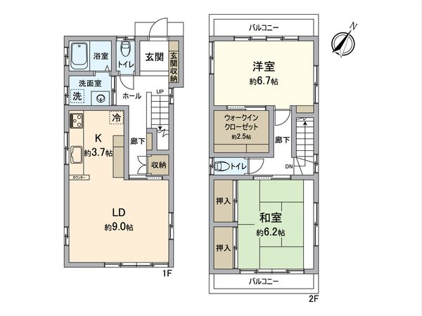 東向島4丁目戸建 間取図(平面図)