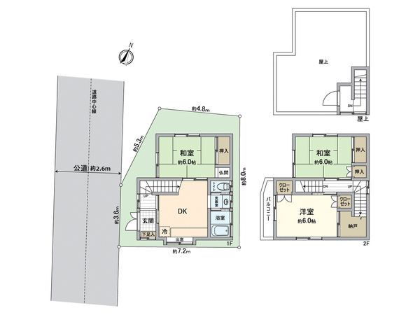 墨田区東向島1丁目 戸建 間取図(平面図)
