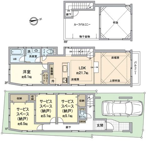 墨田区立花3丁目戸建 間取図(平面図)