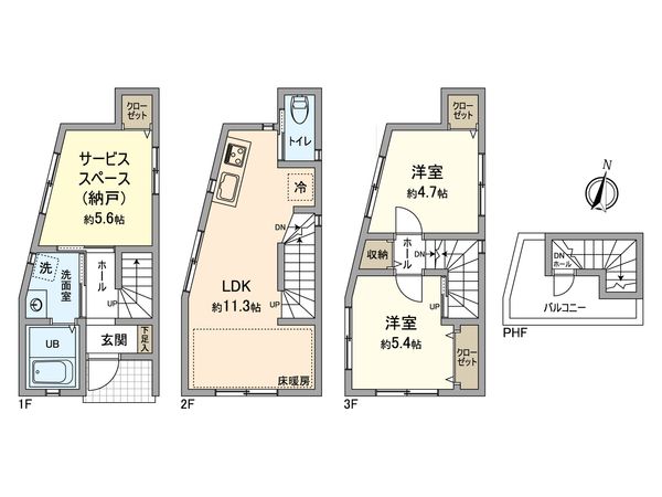 江東区亀戸3丁目 戸建 間取図(平面図) 江東区亀戸3丁目 戸建 間取図(平面図)