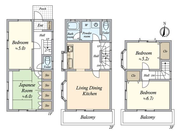足立区青井3丁目 戸建 間取図(平面図)
