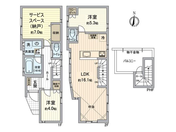 東向島2丁目借地権付戸建 間取図(平面図)