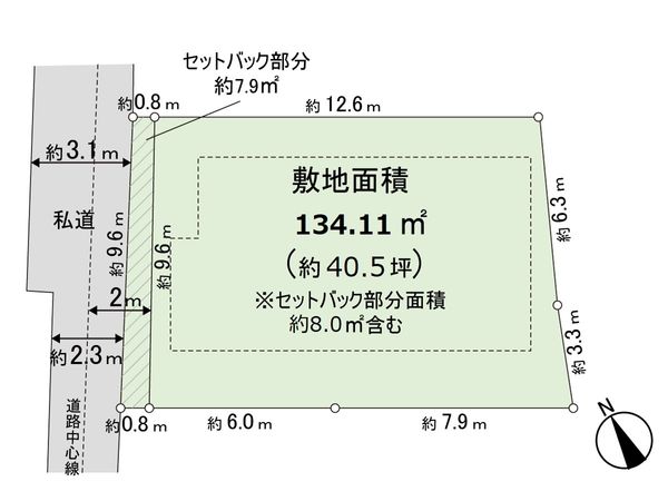 平井6丁目アパート 敷地図
