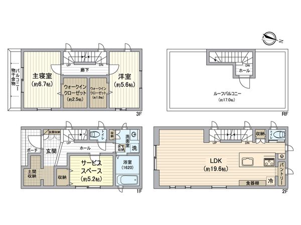 墨田区立花5丁目中古戸建(ヤマト住建施工注文住宅) 間取図(平面図) 墨田区立花5丁目中古戸建(ヤマト住建施工注文住宅) 間取図(平面図)