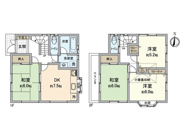 江戸川区東葛西4丁目 戸建 間取図(平面図) 江戸川区東葛西4丁目 戸建 間取図(平面図)