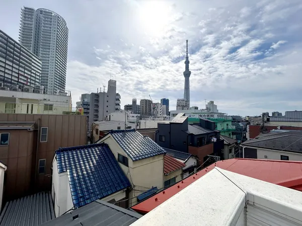 ルーフバルコニーからの眺望（南西向き）