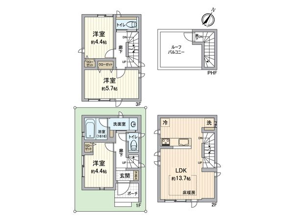 東向島2丁目 借地権付戸建 間取図(平面図) 間取図(平面図)