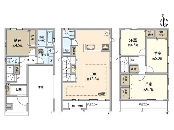 東向島4丁目 新築戸建 間取図(平面図) 間取図(平面図)