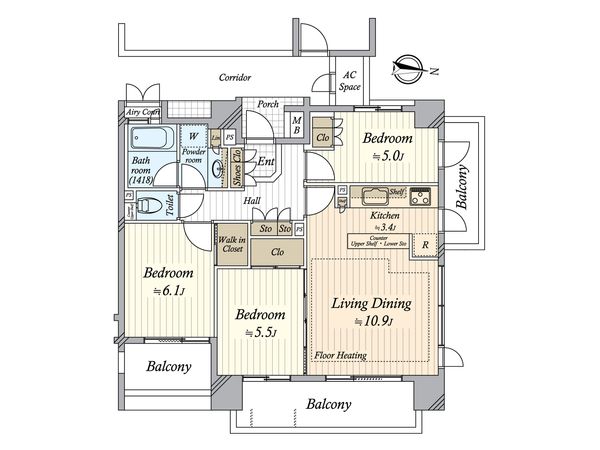 シティハウス錦糸町 間取図(平面図) 間取図(平面図)
