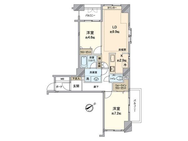 朝日サテライト上野 間取図(平面図)