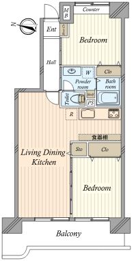プリメール柳島 間取図(平面図) プリメール柳島 間取図(平面図)