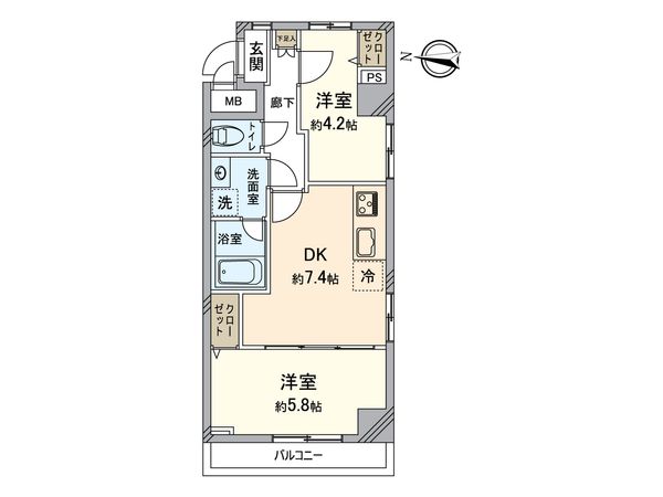 Rising place錦糸町 間取図(平面図) 間取図(平面図)