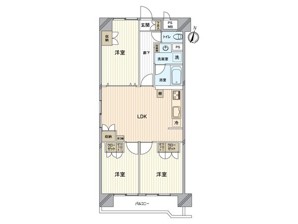 朝日プラザ亀戸 間取図(平面図) 間取図(平面図)