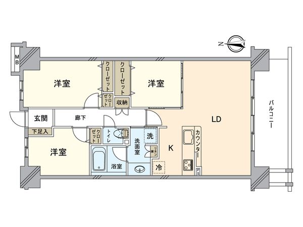 キャピタルガーデン東大島ソレア 間取図(平面図) 間取図(平面図)