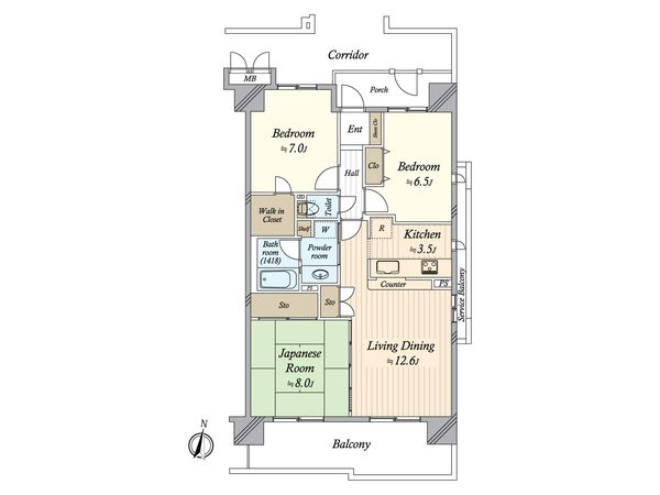 ルネ・グランマリーナ潮見 間取図(平面図) ルネ・グランマリーナ潮見 間取図(平面図)