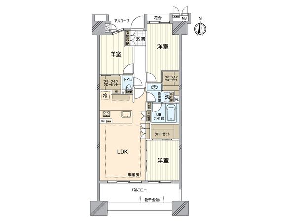 リゾセントラルコート東陽町 間取図(平面図) リゾセントラルコート東陽町 間取図(平面図)