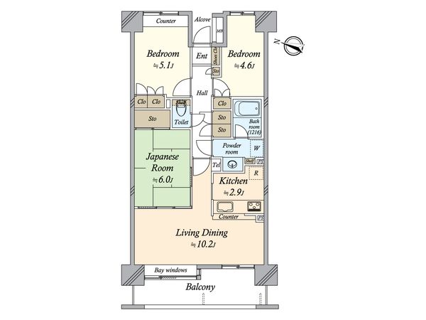 イーストパークス大島 セントラルスクエア 間取図(平面図)