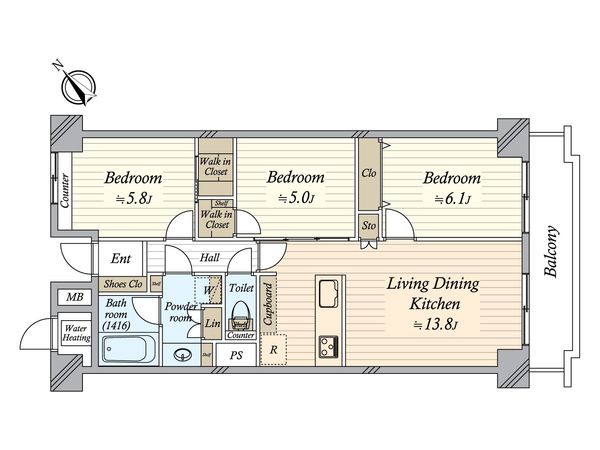 グランロイヤル曳舟 間取図(平面図)