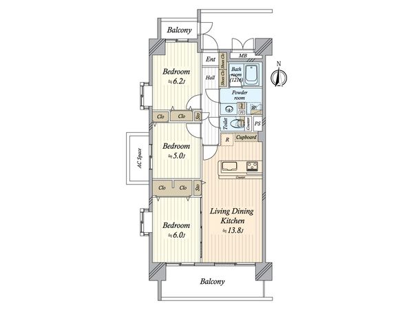 イーストパークス大島 サザンスクエア 間取図(平面図) イーストパークス大島 サザンスクエア 間取図(平面図)