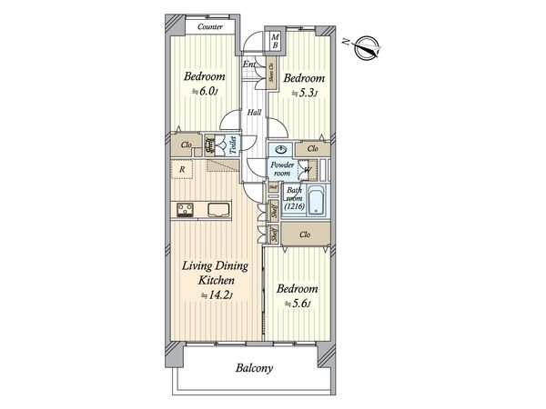 イーストパークス大島 サザンスクエア 間取図(平面図)
