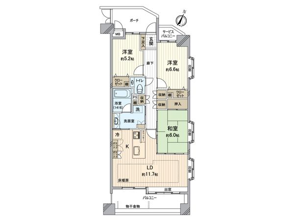 ノーブル猿江恩賜公園 East 間取図(平面図) ノーブル猿江恩賜公園 East 間取図(平面図)