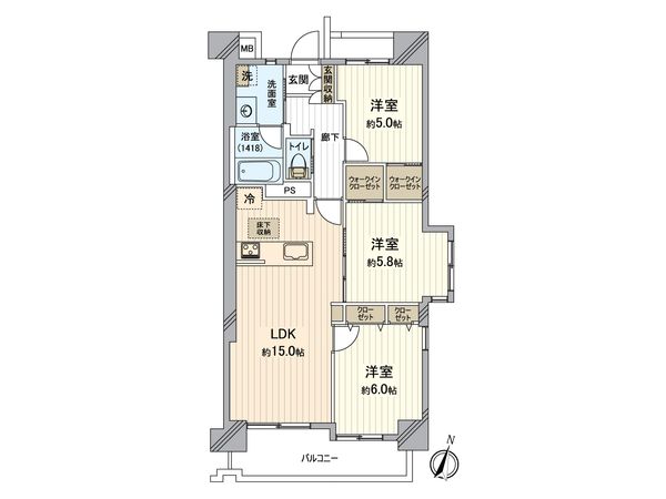 ランジュ2000ohjima 間取図(平面図)