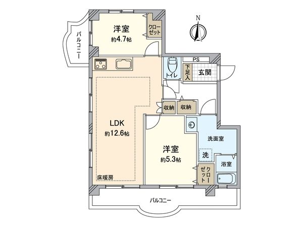 錦糸町グリーンハイツ 間取図(平面図)