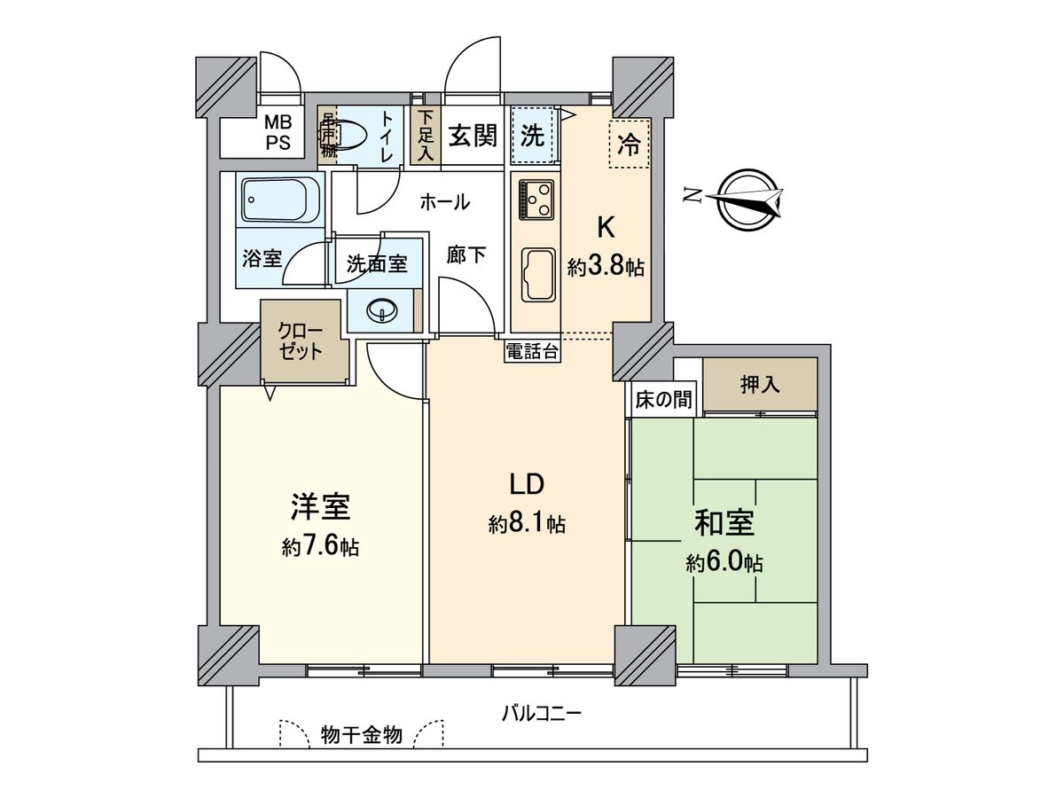 ツインタワー住利毛利館 間取図(平面図) 間取図(平面図)