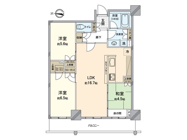 イーストコア曳舟 一番館 間取図(平面図)