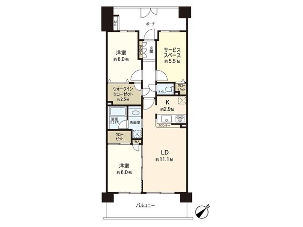 クレストフォルム平井グランステージ 間取図(平面図)