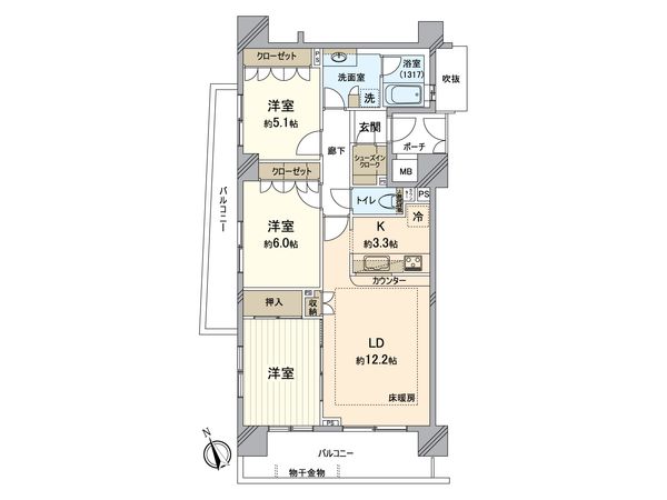 ファミール向島桜橋 間取図(平面図) ファミール向島桜橋 間取図(平面図)
