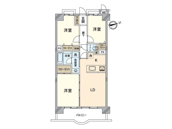 ライオンズマンション平井第2 間取図(平面図) ライオンズマンション平井第2 間取図(平面図)