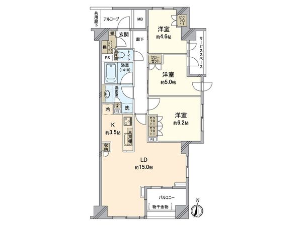 BELISTA住吉 間取図(平面図)