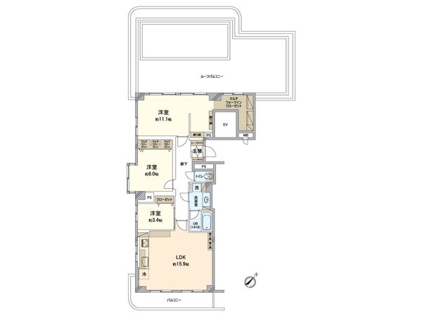 朝日言問マンション 間取図(平面図) 間取図(平面図)