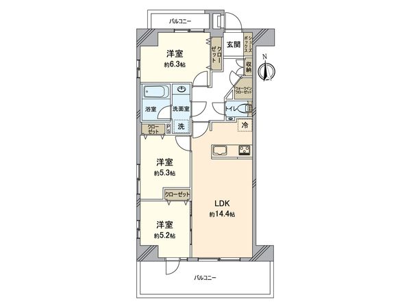 グローリオ錦糸町 間取図(平面図) 間取図(平面図)