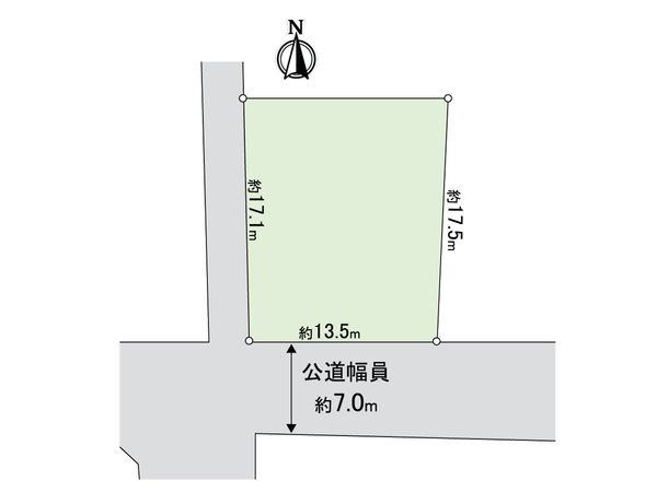 足立区大谷田5丁目 土地 区画図 区画図