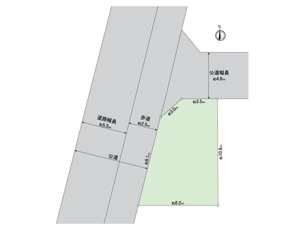 足立区南花畑1丁目土地 区画図