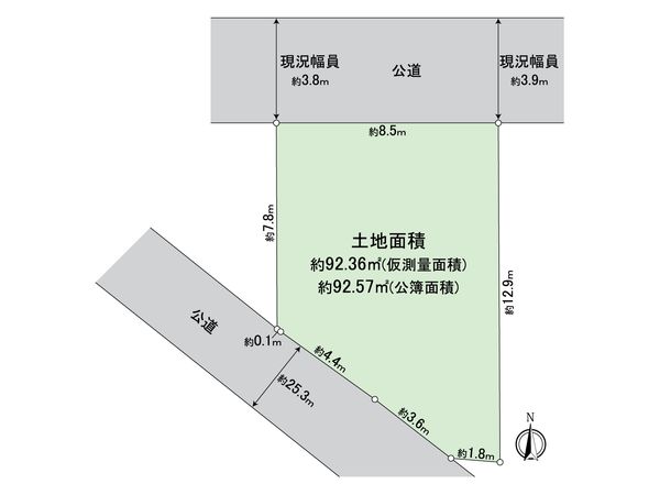 葛飾区小菅2丁目土地 区画図 葛飾区小菅2丁目土地 区画図