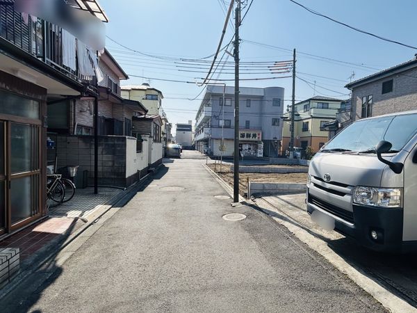 葛飾区水元4丁目土地 前面道路含む外観