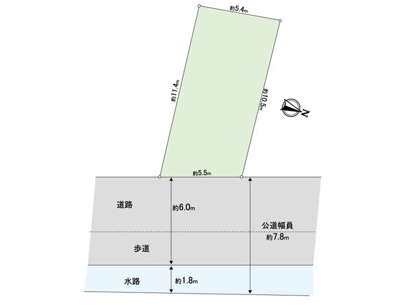 足立区綾瀬7丁目 土地 敷地図