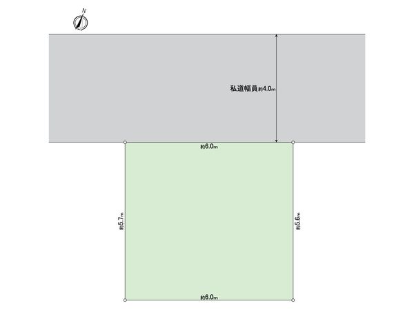 足立区六木1丁目 土地 区画図 区画図