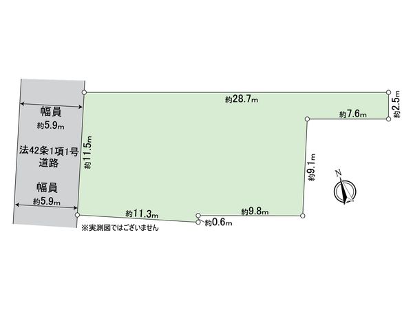 足立区北加平町 土地 区画図 区画図