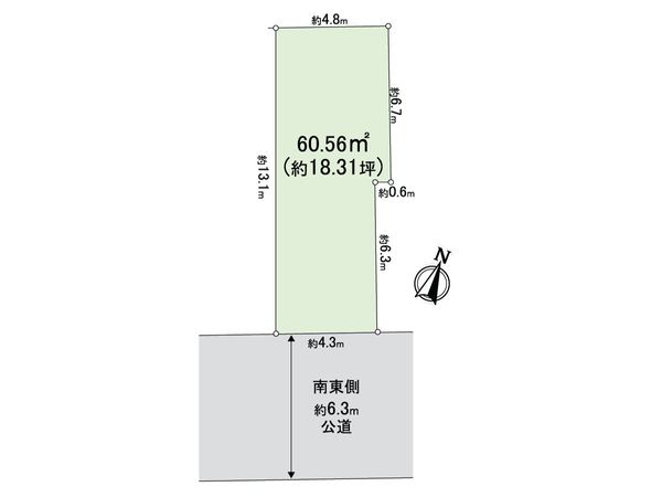 葛飾区金町2丁目土地 1区画 区画図 葛飾区金町2丁目土地 1区画 区画図