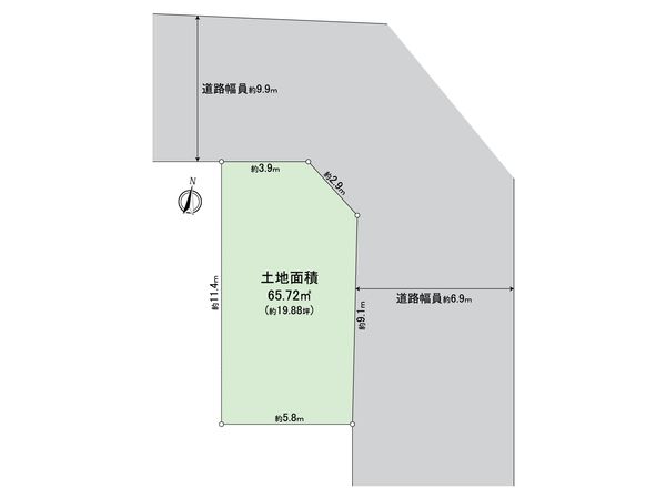 足立区佐野2丁目土地 2区画 区画図 足立区佐野2丁目土地 2区画 区画図