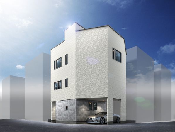 葛飾区西亀有3丁目戸建 外観パース図